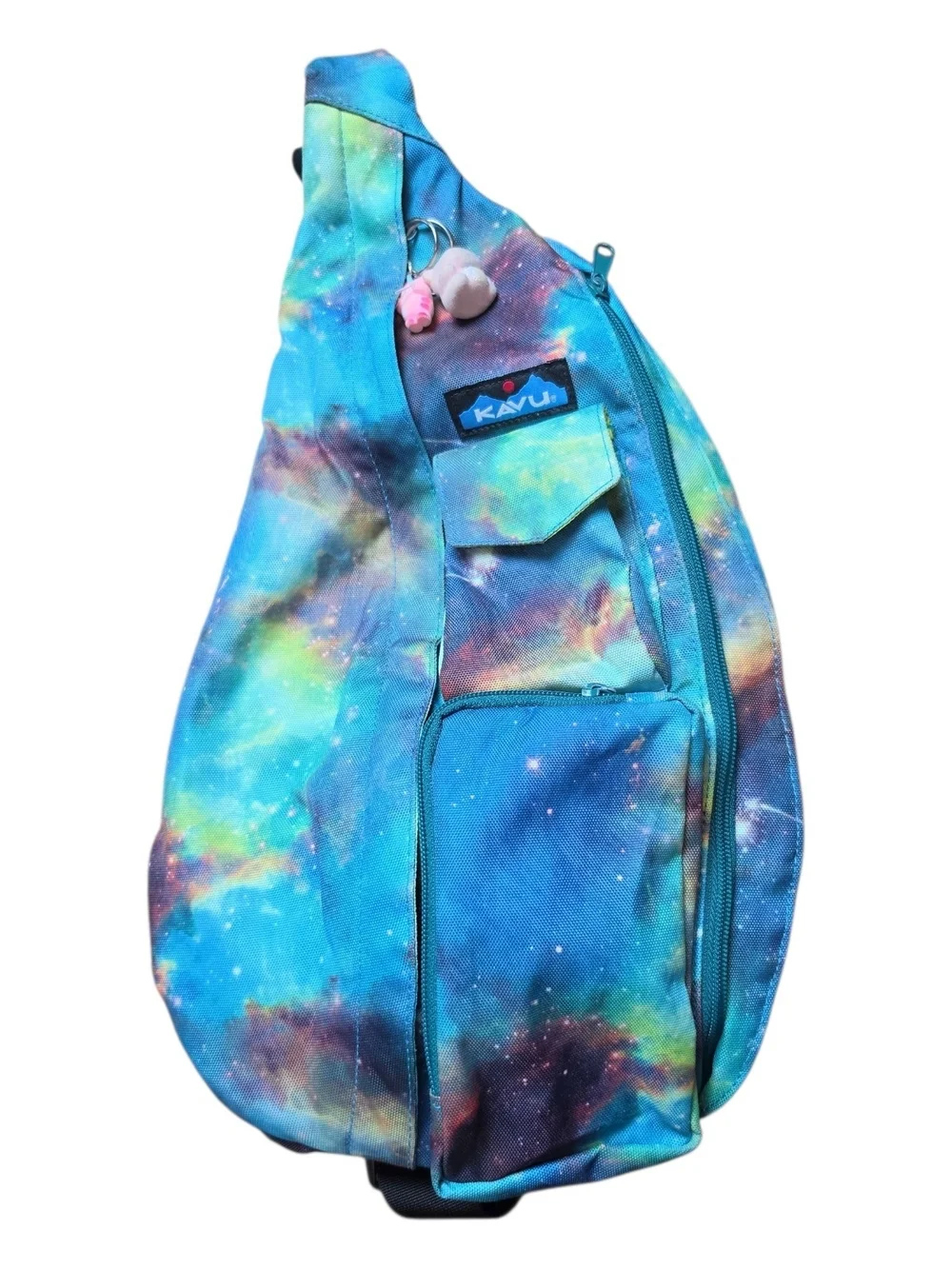 KAVU | Galaxy Sling Backpack Crossbody Outdoor Travel Bag Organizer Blue Multi